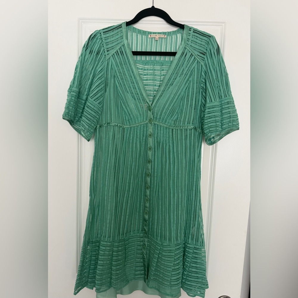 Nanette Lepore Mint-Green Button Front Tunic